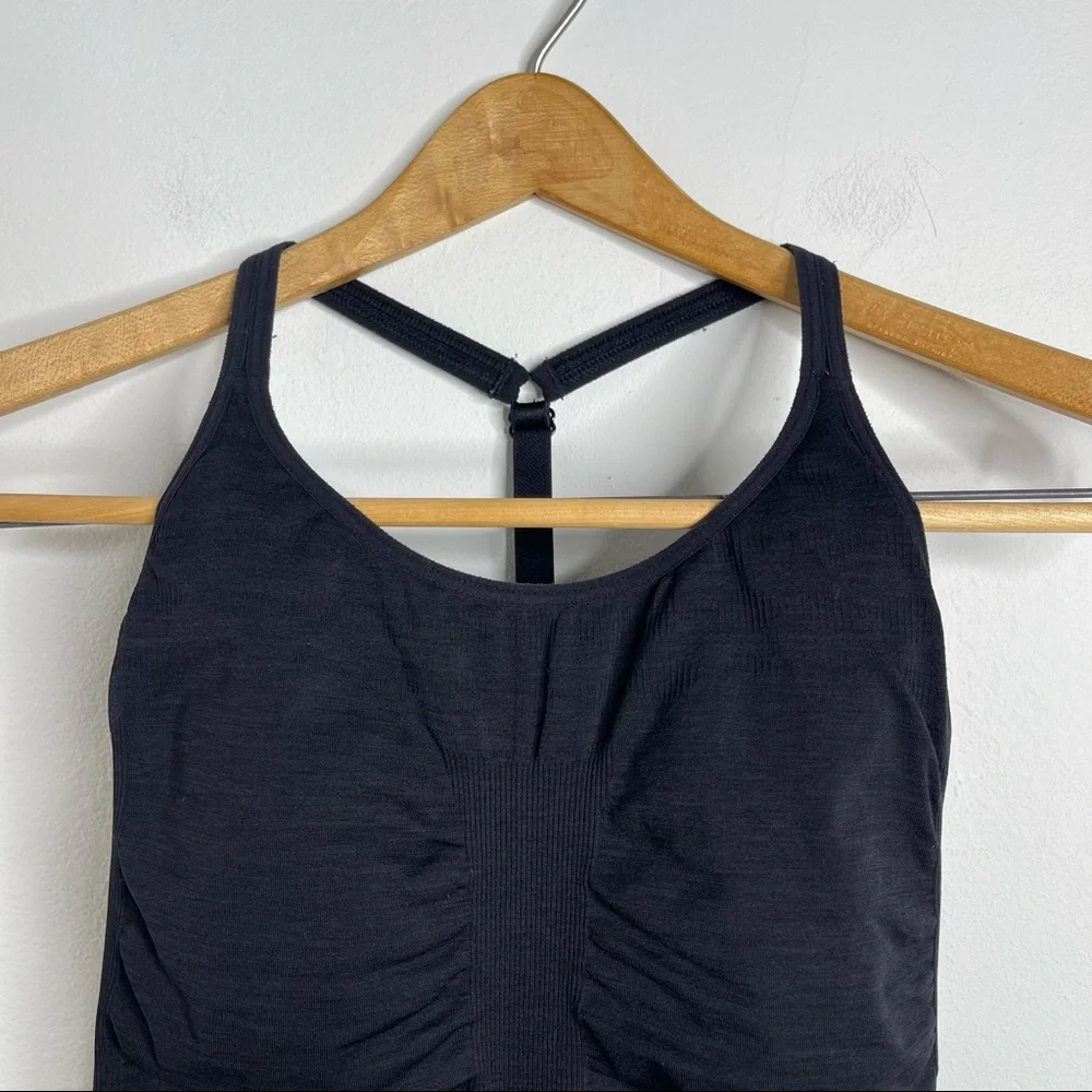 Athleta Black Up Tempo Seamless Tank Top Women Size M Comfort
